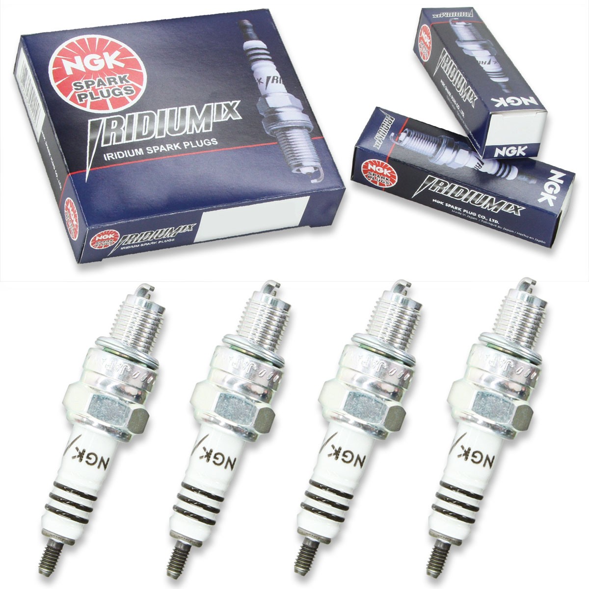 4pcs 80-81 Honda CM200T Twinstar NGK Iridium IX Spark Plugs 194cc 11ci Kit aj