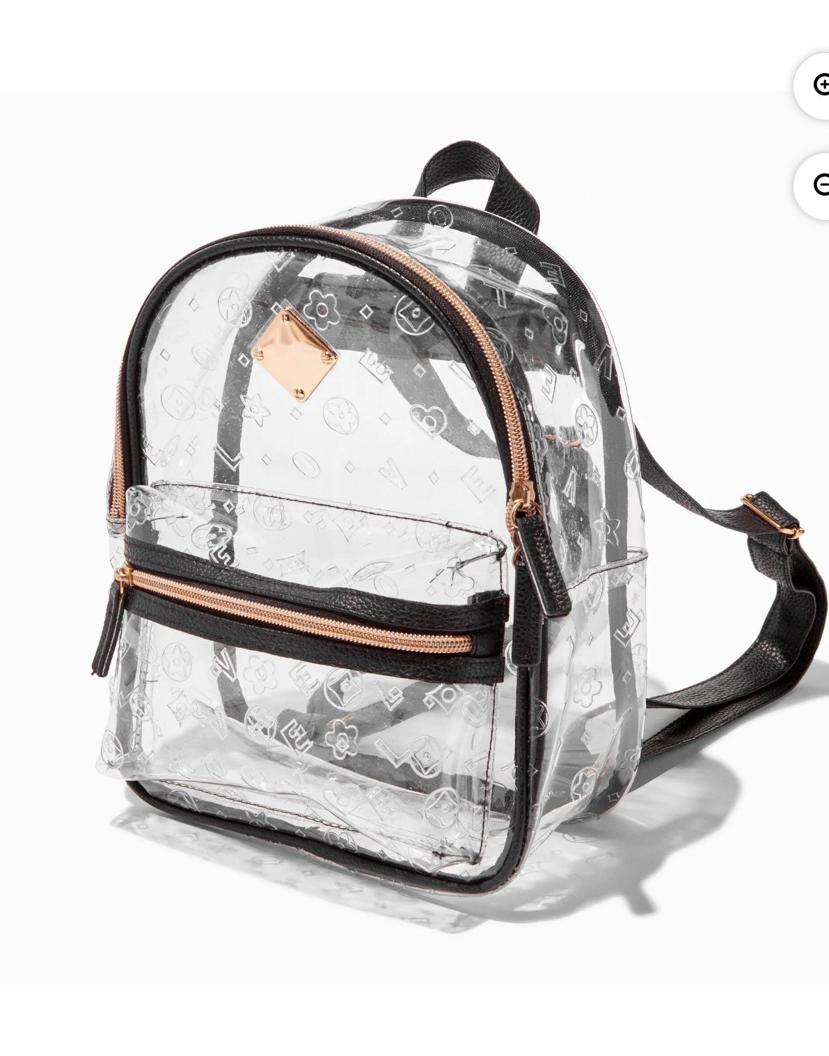 Claire’s Transparent Clear Full Size Backpack-NWT
