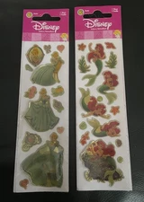 Sandylion Disney Gems Sticker Lot Cinderella Little Mermaid Ariel Vintage Shiny