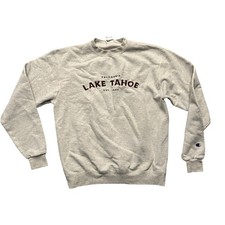 Lake Tahoe Crewneck Sweatshirt Adult M Embroidered Nature Ski Snow Retro VTG