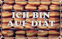 Blechschild 12X18 Cm Ich Bin Auf DiäT Dekoration Spruch Zitat Deko Geschenk Meta