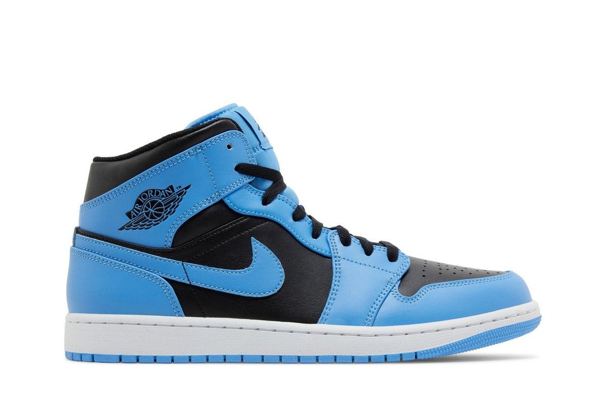 Size 8 - Air Jordan 1 Mid University Blue Black for sale