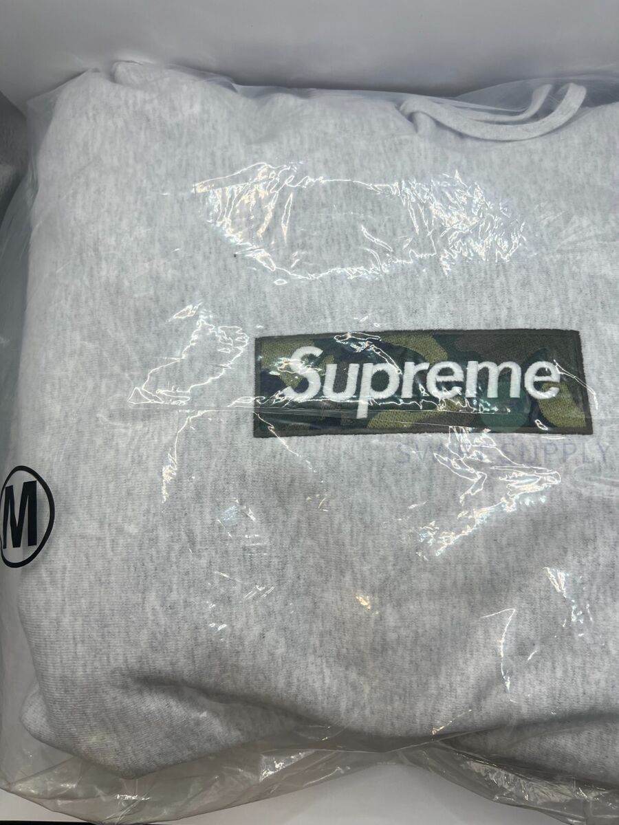 Medium Supreme Box Logo Hooded Sweatshirt Camo Ash Grey FW23 Medium Supreme Box Logo Hooded Sweatshirt Camo Ash Grey FW23