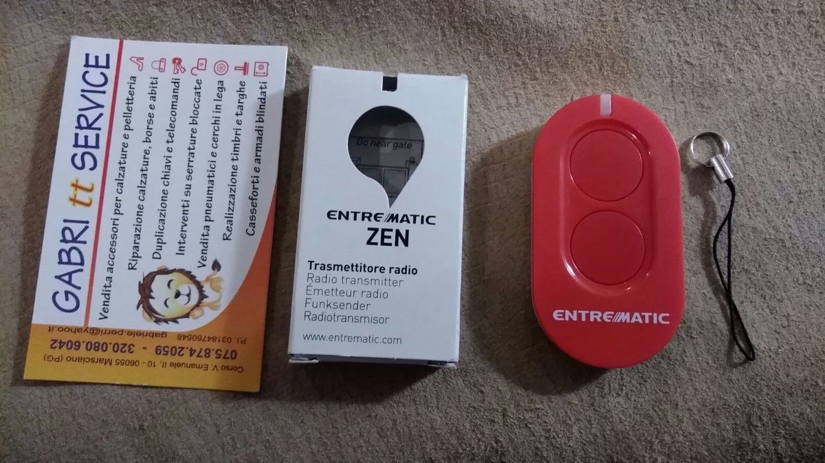 Télécommande d'origine ENTREMATIC ZEN2 compatible avec télécommandes