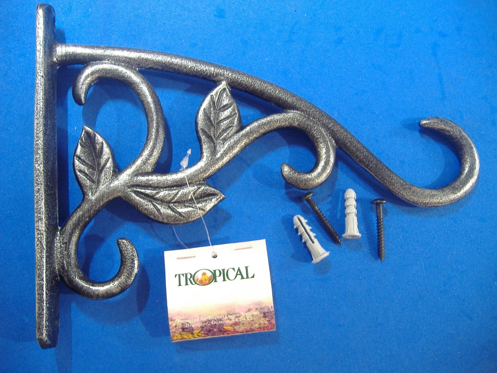 9" CAST IRON DECORATIVE PLANT BRACKET HANGER HANGING BIRD FEEDER