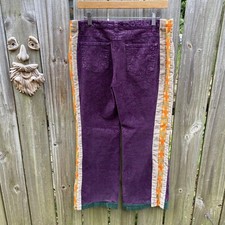 vintage 90s handmade hippie patchwork pants handcrafted festival medium 8/ 10