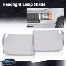 Headlight Replacement Lens Fit For 2007-2013 GMC Sierra 1500 2500HD 3500HD Pair