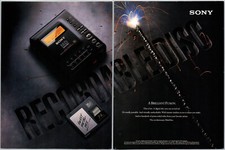 Sony Audio MD Player Recordable Disc - 2 Page Vintage 1994 Print Ad Ephemera