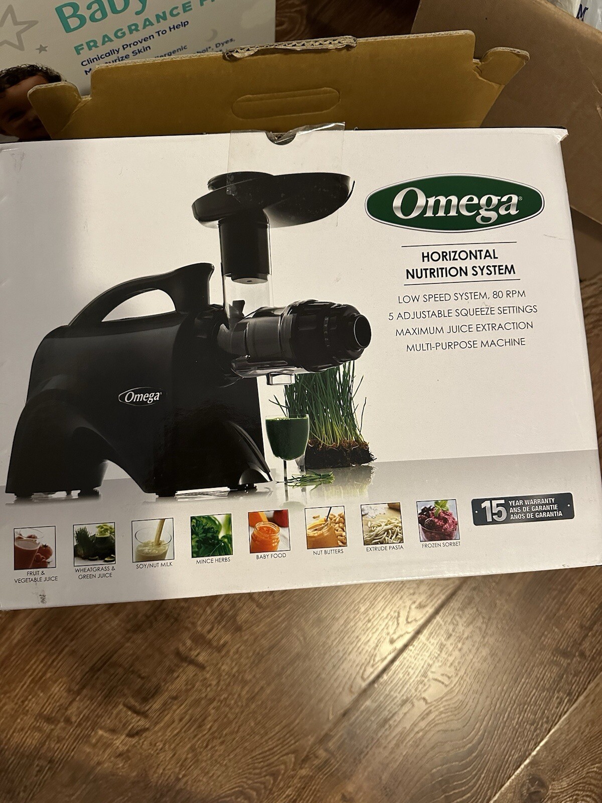 Omega NC900B Horizontal Nutrition Center Electric Juicer, BL