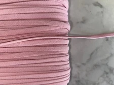 10 yards dusty rose pink crepe fabric cord strap string ties corset 1/4" wide