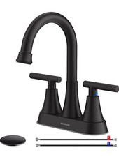 Hurran Lead Free 4 Inch Basin Faucet With Wop Up Drain HUR- 4LT -Black- HURRAN.