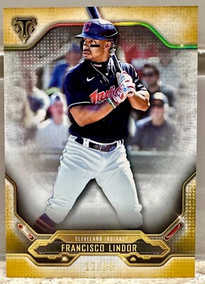 JERSEY # MATCH! 2020 Topps Triple Threads Gold FRANCISCO LINDOR 12/99! (1/1)!
