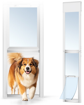 NAIZEA Dog Door for Sliding Glass Doors Adjustable Height 68.9 to 92.5'' XS/S/M/L