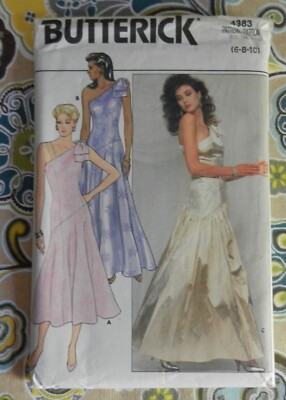 Butterick Dress Pattern 1383 Formal Evening Sizes 6-10