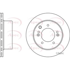 Apec Rear Brake Disc (DSK2420) - OE High Quality Precision Engineered Part