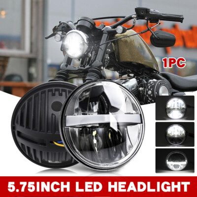 E24 5,75 Zoll LED Scheinwerfer für Harley-Davidson Indian Triumph Alle Sportster