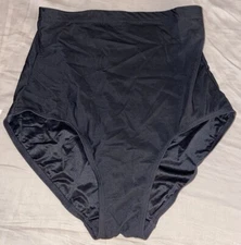 Maidenform Beach Black Tie Affair High Waist Hi-Waist Swimsuit Bottom L (B7)