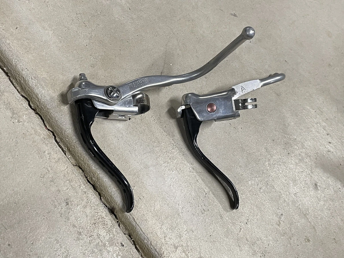 Vintage Dia Compe Brake Levers With Cheater Brakes Black Drilled