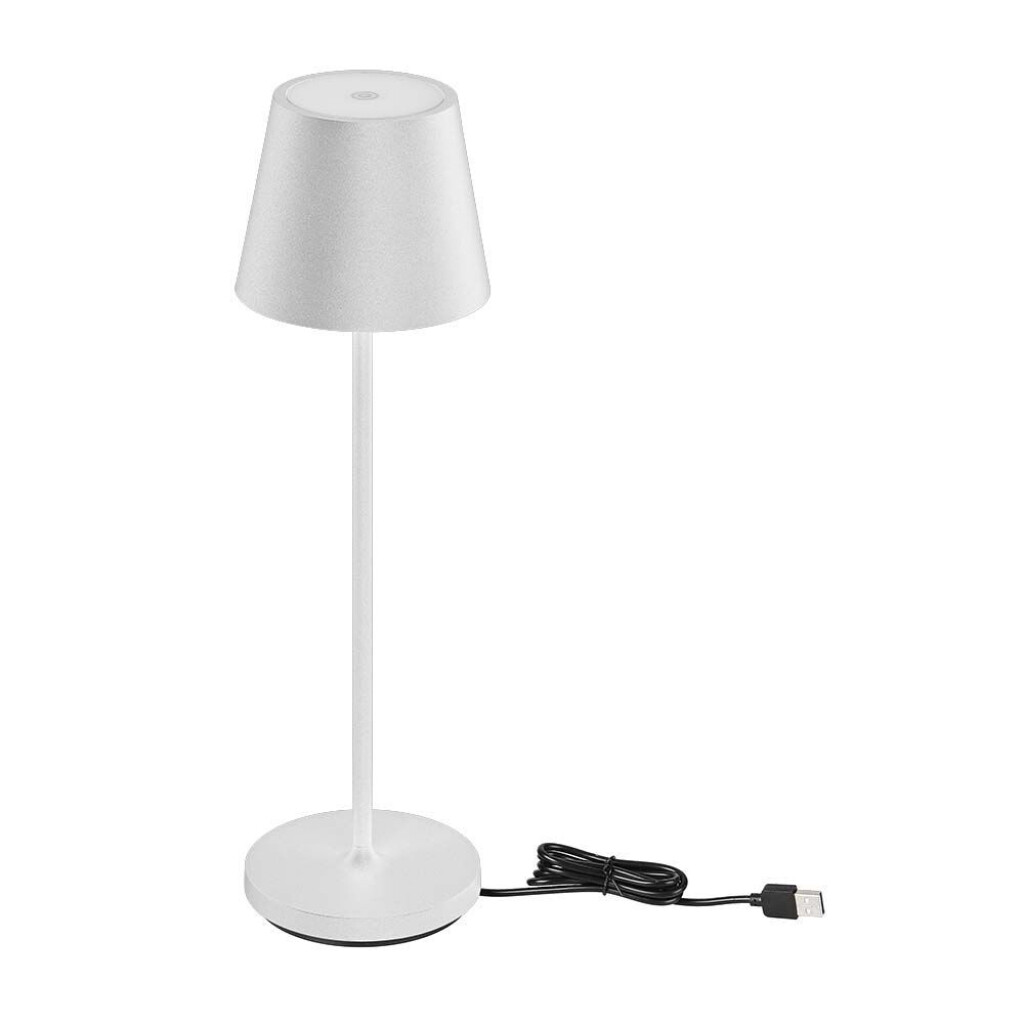 V-TAC Lampada LED da Tavolo 1.5W a batteria in alluminio con caricatore Wireless