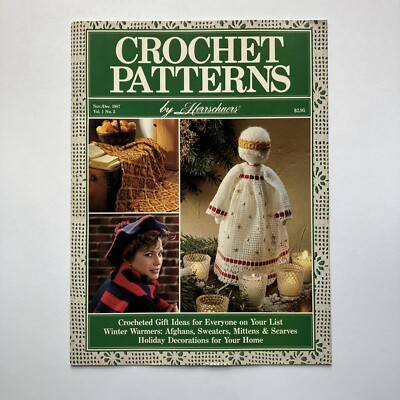 Herrschners Crochet Patterns Gift Ideas Afghans Sweater Nov/Dec 1987 Vol.1 No. 2