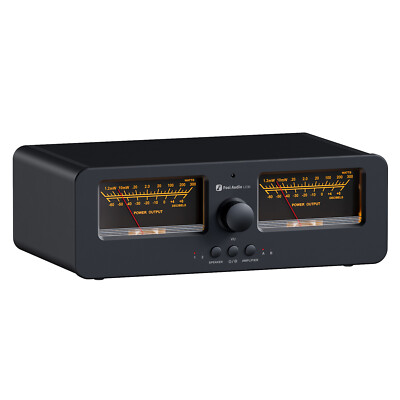 Fosi Audio LC30 Amplifier/Speaker Selector Box 2Analog VU Meter DB Display Black