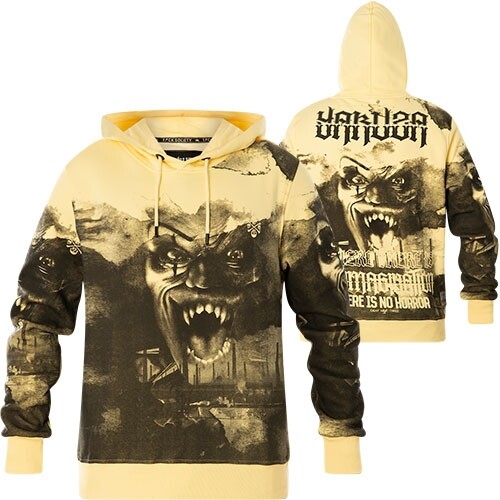 Толстовка с капюшоном YAKUZA Horror Allover HOB-23010 бледно-банановые толстовки Herren 13690₽