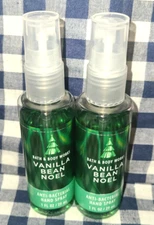 NEW 2-Pack VANILLA BEAN NOEL Hand Spray Sanitizer 1 oz Bath & Body Works