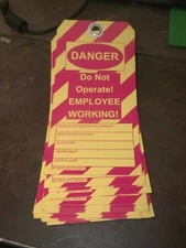 LOT OF 20 GEORGIA PACIFIC 9315  DANGER DO NOT OPERATE LOCKOUT TAGOUT TAGS(142-6)