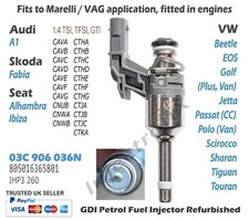 Injecteur de carburant GDI 03C906036N pour moteurs Audi Seat Skoda VW 1.4 TSI...