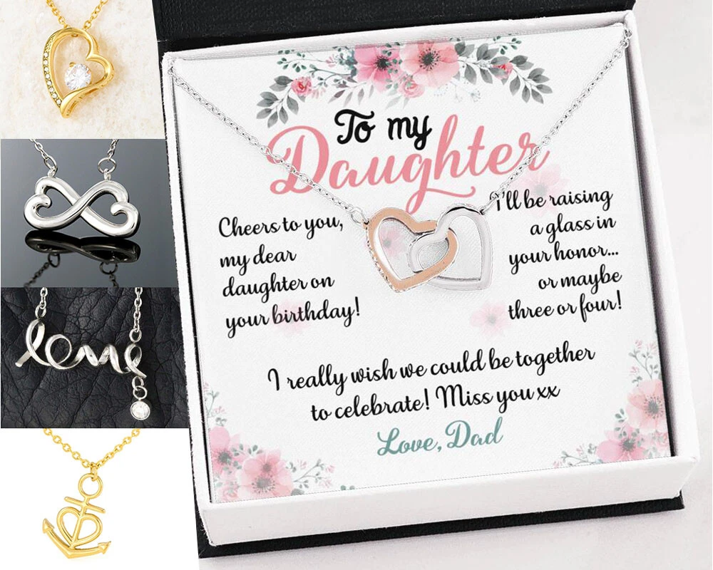 Dad To Daughter Jewelry Long Distance Celebrate Message Card