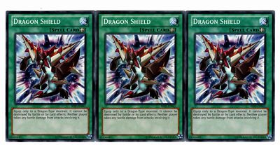 Yugioh- 3X Dragon Shield - Common - Unlimited - SHSP-EN061 - Near Mint
