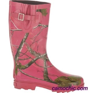 pink camo rain boots