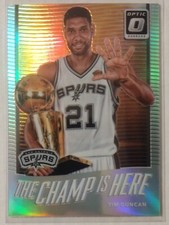 2017-18 Donruss Optic #11 The Champ is Here TIM DUNCAN silver 