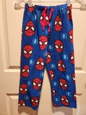 Spiderman Pajama PJ Pants Boys Size 8 Fleece Drawstring