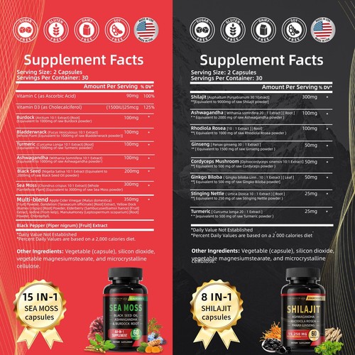 Dynamic Vitality Bundle - Sea Moss Multivitamin & Shilajit Power Combo - Picture 5 of 5