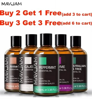 MAYJAM 100ml Reine Ätherisches Öl - Aromatherapie Diffusor Duftöl - 48+Optionen!