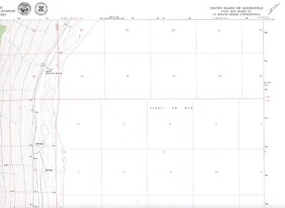 Crater Island SW Quadrangle Utah 1967 USGS Topo Map 7.5 Minute Topographic