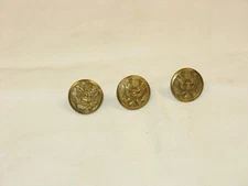 3 VTG. Superior Quality / Waterbury Company Brass Eagle Military Buttons  