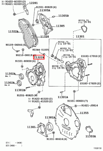 Genuine Toyota LandCruiser HZJ77 HZJ75 1HZ 4.2 Diesel Timing Gear Cover Case - Picture 4 of 15