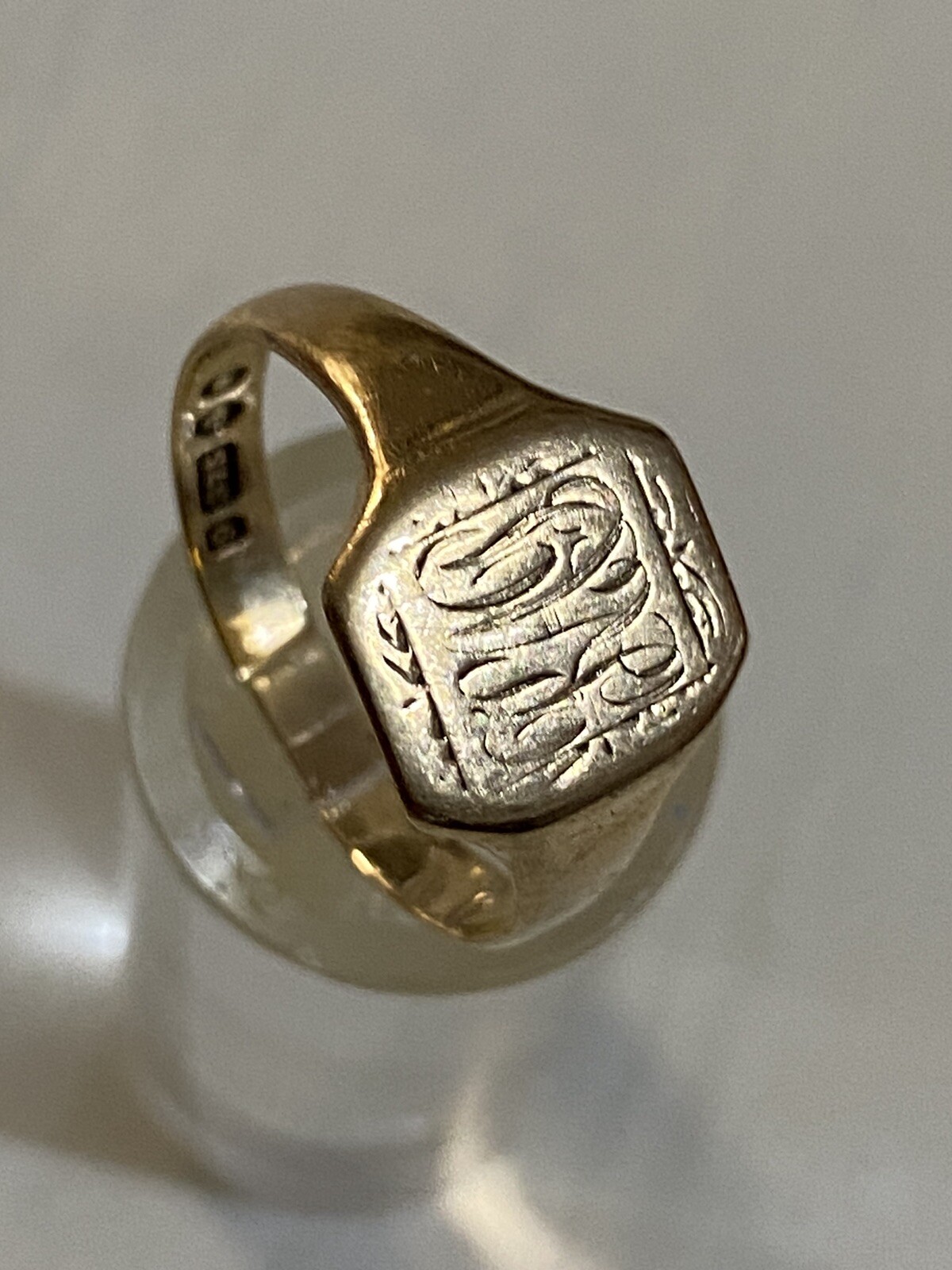 Antique 1930s 9ct Solid Gold Ring - image 3