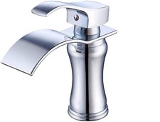  F-BN006  Brushed Nickel Single Handle Single Hole Waterfall Bathroom Faucet