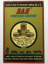 Indien Vintage Dose Zeichen Verbindung Kolben Ringe 9.50in x 14.5
