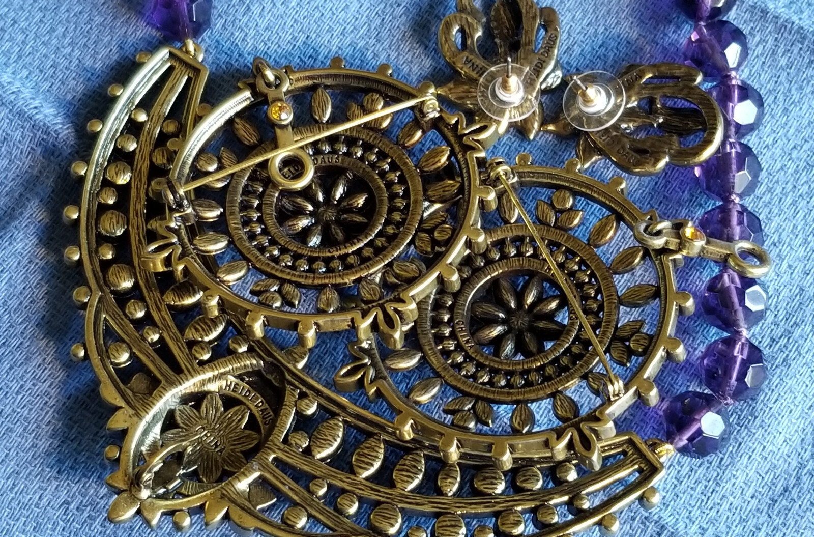 Heidi Daus Multi Colored Crystal Statement Jewelr… - image 8