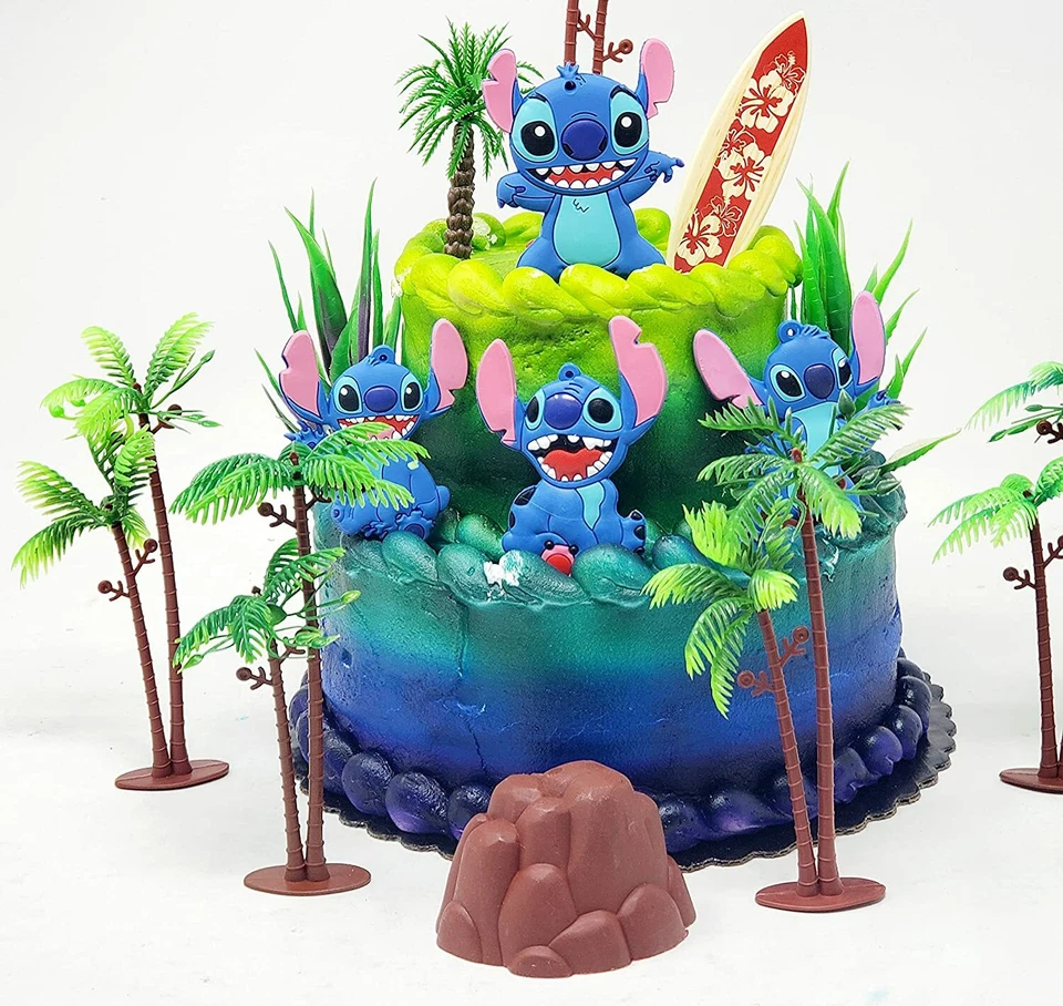 Juego de adorno de pastel de cumpleaños Stitch Deluxe - Nuevo Foto 3 de 4