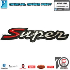 Targhetta Adesiva Vespa Posteriore Originale Piaggio Vespa GTS Super 125 150 ...