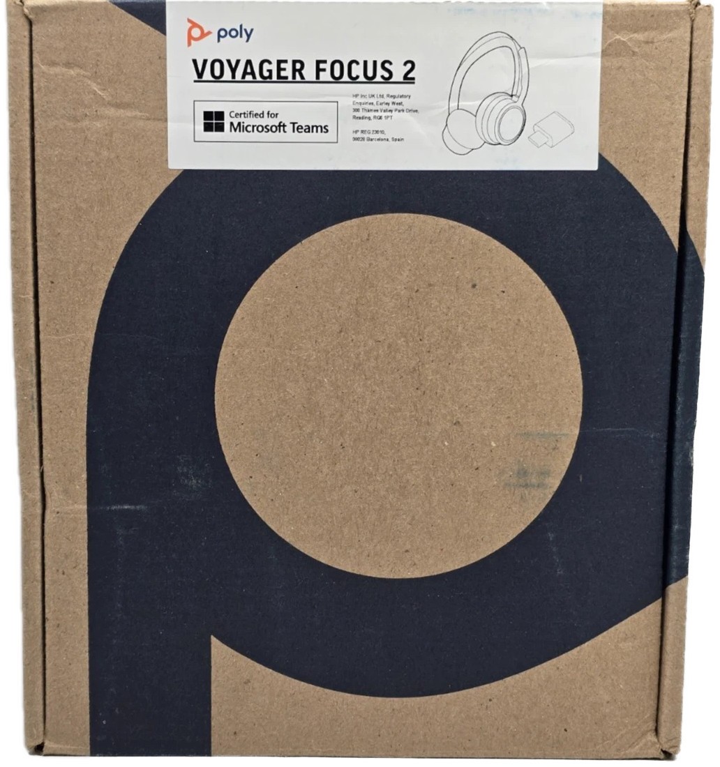 Brand New Poly Voyager Focus 2 MS Teams Stereo USB-C Wireless Headset 9T9J4AA