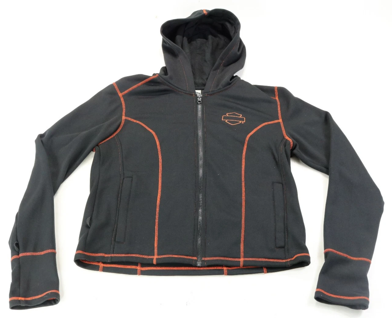 harley davidson removable hoodie liner jacket L black Colorblocked 98230-11VW