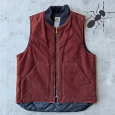 Vintage Y2K Carhartt V02 CLY red work wear vest