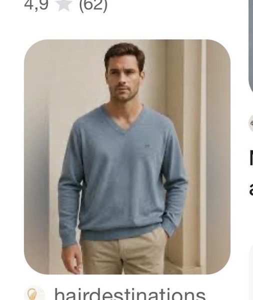 Men Lacoste Sweater Navy Wool 44 / XXL / 52 #9Z3V