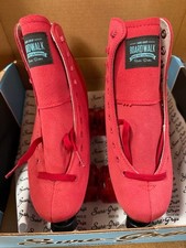 New Sure Grip Boardwalk Red Suede roller skates size 7 fits womens 8-8.5